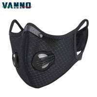 VANNO Running Cycling Activated Carbon Dust Proof Pollution Respirator Anti Pollen Allergy PM2.5 Face Mask