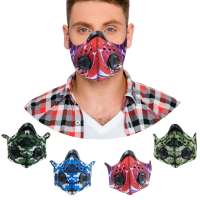 high quality material filter pm 25 pollution neoprene motorcycle face mask with design for biker